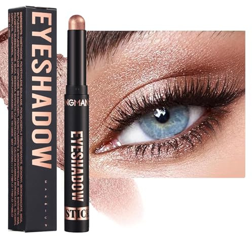 Ögonskuggpinne, matt ögonskugga pinne set, högpigmenterad glitter skimrande ögonskugga pencil, mjuk krämig glitter ögonmakeup penna nude