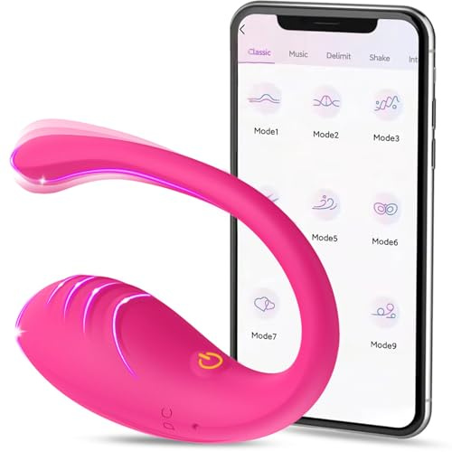 Vibromasseurs Feminin à Distance Vibromasseur Femme Sex Toýs Femme Clitoridien Oeuf Vibrant App Gode Vibro-masseur Sextoy Stimulateur de Clitoris Couple Plaisir 10 Modes, Étanche Y4