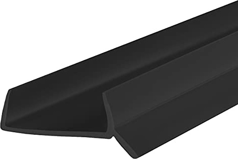 STEIGNER Küchenleiste Abdichtungsprofil für Küchensockel 18mm / 19mm, 2m Dichtprofil Schwarz