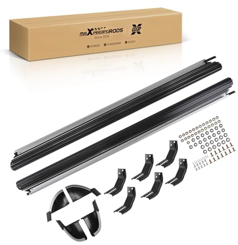 maXpeedingrods 2pcs Side Steps for Nissan Navara NP300 D23 2016-2021 Running Boards Aluminum Alloy Foot Rail Sills Anti-silp