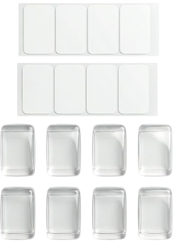 8 Pezzi Fermaporta Maniglia Silicone Trasparente Proteggi Maniglia Porta Silenzioso Adesivo Fermaporta Per Finestre, Mobili E Porte
