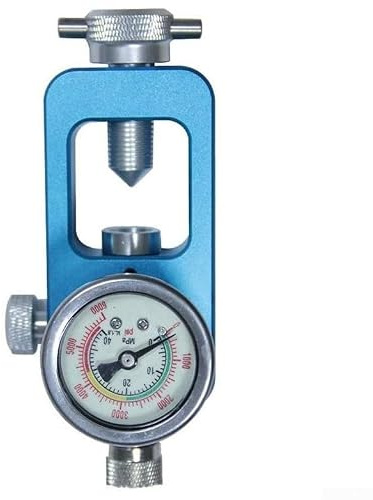 Adattatore di riempimento portatile ARA DIN con manometro da 400 bar, valvola ad alta pressione G5/8 per bombole d'aria subacquee, struttura in alluminio leggero (SQF069)