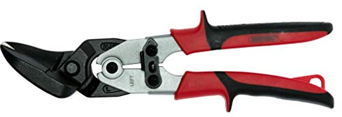 Teng Tools Tin Snips Modern Left Hand Red Stainless Steel