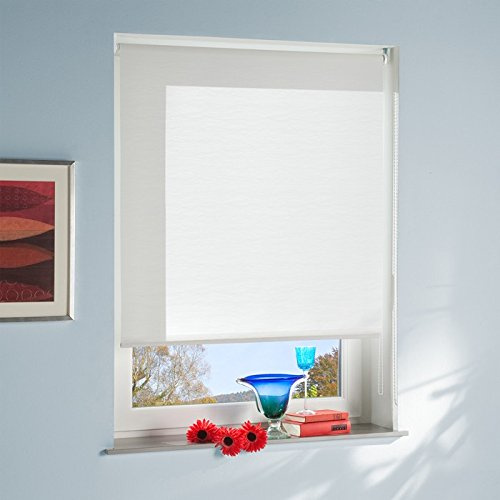 Store enrouleur 100% tamisant blanc 50x180cm