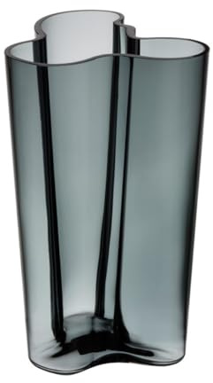 Iittala Vase Aalto 251 mm Grau aus Glas