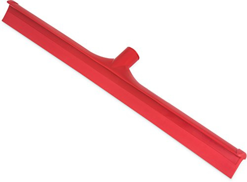 SPARTA 24 Floor Squeegee Replacement Head, Seamless Rubber with Rust-Free Plastic Frame for HACCP Compliance, Heavy-Duty Industrial Use, Thermoplastic Rubber, 24 Inches, Red