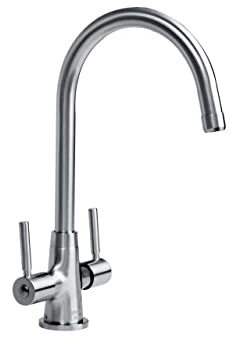 Bristan MZ SNK EF BN Monza Easyfit Kitchen Sink Mixer Tap with Swivel Spout, Brushed Nickel