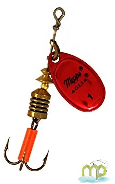 Mepps Aglia Platium, color rojo