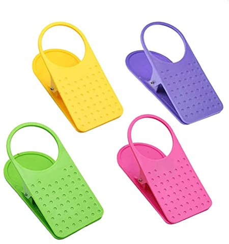 Calayu Dryckeshållare klämma, multifunktionell flaskhållare bärbar bord skrivbord skrivbord flaskkoppställ dricksvatten kaffekopphållare med klämma hem och kontor 4