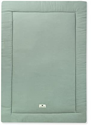 Julius Zöllner Mussola - Coperta per gattonare | Dimensioni: 95 x 135 cm | Made in Germany | 100% mussola di cotone | Oeko-Tex Standard 100 | Verde