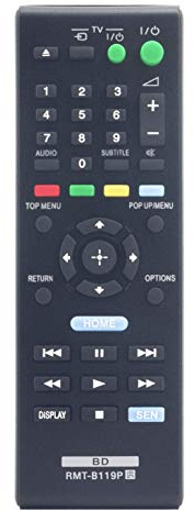 VINABTY RMT-B119P télécommande remplacer pour Sony BLU-Ray BD Player BDPS4100 BDP-S390 BDP-S1100 BDP-S590 BDP-S5100 BDP-S3100 BDP-S190 BDP-S490 BDP-S4100