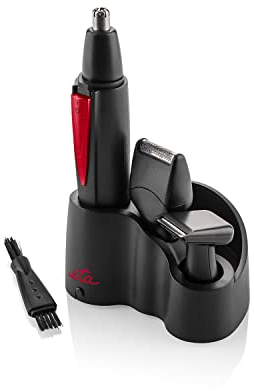 ETA Nasenhaarschneider Luis - 3 Aufsätze, 1x AA, Schwarz/Rot