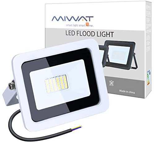 MIWATT Faretti a LED per esterni 30W luci a LED per esterni IP68 2300 lumen, Luce bianca fredda，parco, patio, giardino, garage…