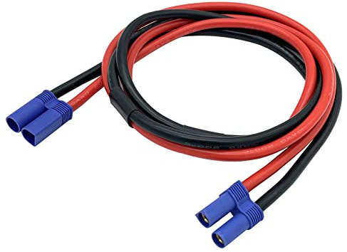 EC5 Male to EC5 Female Adapter Extension Cable EC5 Connector Extension Cord 10AWG for RC LiPO Battery FPV Drone Large Model Airplane Accessories (1M /3.3FT)