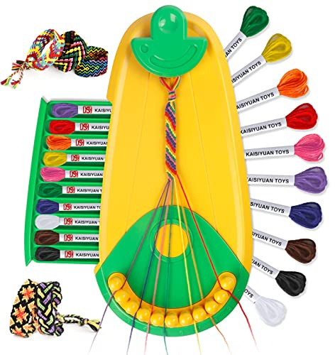 Plunack Freundschaftsarmbänder Selber Machen Set für Mädchen 6-12 Jahre | Armbänder Basteln: 20 Fäden in 10 Farben & Aufbewahrungsbox – kreatives Geschenk für Mädchen zu Geburtstag & Weihnachten