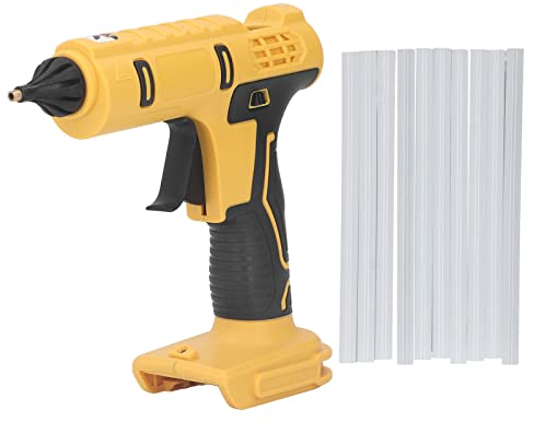 Pistola per Colla a Caldo 100 W, Pistola per Colla Elettrica Senza Fili Alimentata a Batteria a Riscaldamento Rapido con Lampada a LED 3-5 Minuti Tempo di Preriscaldamento