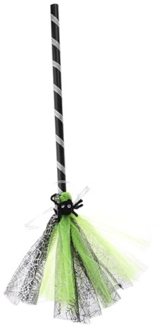 TOYANDONA 1pezzi Scopa Magica Per Halloween Decorazione Per Feste Accessorio Costume Strega Per Atmosfera Spettrale Materiale Pratico e Resistente Per Eventi e Scenografie Halloween