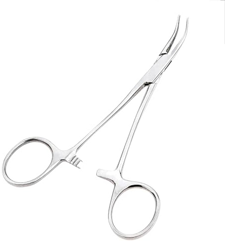 Fishing Forceps Pliers, Stainless Steel 4'' 6'' 10'' 12'' Curved & Straight, Lockable for Carp, Pike, Sea & Fly Fishing Accessories - Essential Unhooking Tool