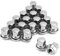 QWORK® 20 Piezas Tuercas de Rueda, Tuercas de Rueda Cromadas M12 x 1.5 x 34, Tuercas de Rueda 28 mm, Compatible con la Mayoría de los Modelos Ford y Volvo