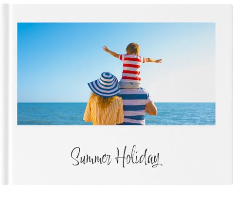 Fotobuch personalisiert online erstellen mit fotos Hardcover - Exclusive, 26 Seiten Horizontal Fotoalbum zum selbstgestalten erstellen mit eigenen bildern perfekt für Hochzeit, Urlaub, Weihnachten