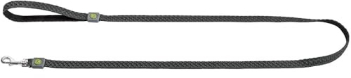 HUNTER Hilo Hundeführleine | Nylon & 3D Mesh-Material, mit Handschlaufe, ideal für City & Training, Farbe: Anthrazit, Größe: 15/140