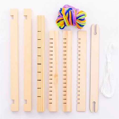 QAUUCP Webrahmen DIY Holz Webstuhl Strickmaschine Webstuhl Rahmen DIY Gestrickte Wolle Webstuhl Handarbeit Haushalt Holz Strickwerkzeuge