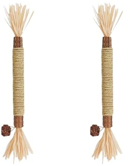 MEIION Petite Pattoune Bâtons à mâcher pour Chat Jouets naturels à Base d'herbe à Chat pour Les Soins dentaires et Le Divertissement