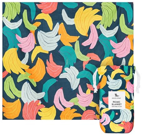 Dock & Bay Picnic Blanket - Quick Dry & Water Resistant - 100% Recycled Materials - Large (66x66) - Banarama