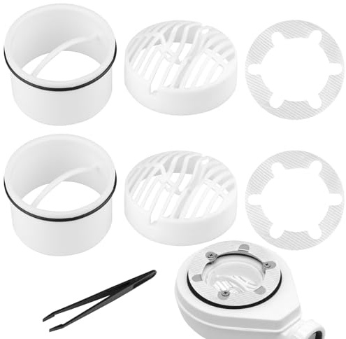 2 Stück Haarsieb Tauchrohr für Dusche Abflusssieb Duschkabine 7cm mit Eckpinzette Sieb Dusche Abfluss Haar Ersatzarmaturen für Duschablauf