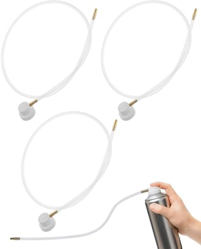 TPZORJX 3PCS Sprühdosen Verlängerung, sprühschlauch,60 cm Aerosoldüse mit 360-Grad-Verlängerungsschlauch für Sprühdosen und Sprühfarbwerkzeuge mit äußerem Gewinde,sprühkopf spraydose