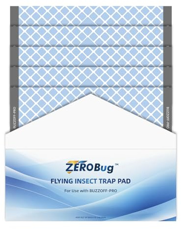 ZeroBug Recharges de pièges à mouches collants pour buzzoff Pro Zapper - Planches à colle pour attrape-mouches à fruits pour une utilisation en intérieur - Compatible avec la plupart des pièges à