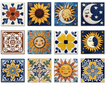 ViibXfans Tile Stickers,Peel and Stick Wall Decor Sticker,Waterproof Tiles Decal Stick on Backsplash for Kitchen,Bathroom,Cabinets(12 Sheets)