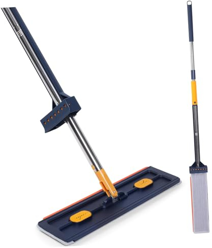 Flachwischer 6 Stück Blau mit PVC und Legierung, Ergonomischer Griff