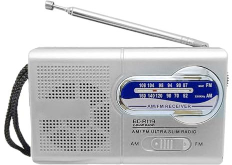 LYEAA Retro Mini Radio Battery Operated Am FM Radio Portable Clear Sound para Regalos Interiores al Aire Libre para Personas Mayores