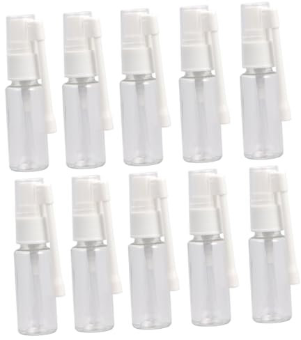 VICASKY 10pcs Empty Rotating Nozzle Spray Bottle Plastic Mist Water Sprayer Refillable Dispenser for Perfume