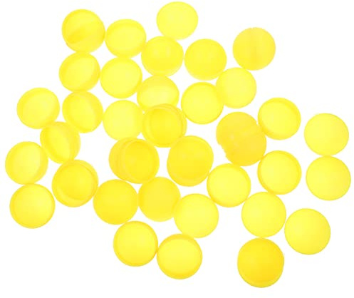 OFFIGAM 25 Stück Gelbe Lottokugeln aus Kunststoff Hohle Tischspielbälle mit 40mm Durchmesser Einfach zu Erkennen und Verblassend für Partydekoration und Feierlichkeiten