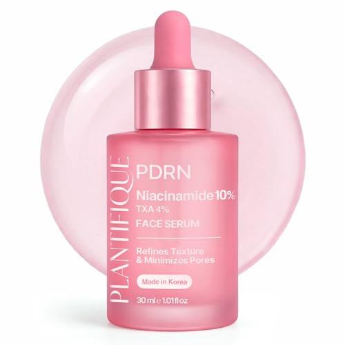 PLANTIFIQUE Sérum Visage Niacinamide 10% – Sérum Éclaircissant Coréen contre Taches Brunes, Hyperpigmentation & Teint Uniforme – Anti-Âge, Effet Glow et Réducteur de Pores pour Femmes - 30 ml