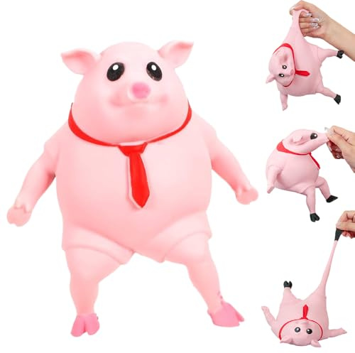 Piggy Squeeze Toy, Stress Schwein Stress Spielzeug, Anti Stress Schwein Rosa, Anti Stress Spielzeug, Fidget Toys für Kinder Erwachsener, Kreatives Dekompressions Piggy (S)