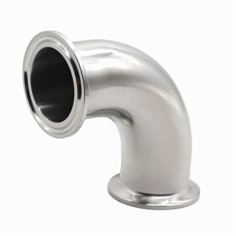 KAYOUDE Dreifach-Klemm-Winkelstück aus Edelstahl 304/316L, 90 Grad, 19–102 mm, Klemmverschraubungen, Eigenbau, 3/4, 1, 1,5, 2, 3, 4(SS316L,51mm-ferrule 64)