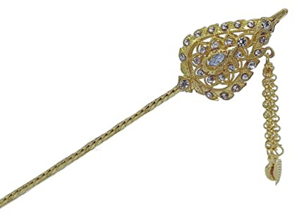 Fourchette à cheveux dorée pour chignons - Baguettes traditionnelles dorées pour chignons