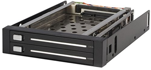 StarTech.com 2 Drive 2.5in Trayless Hot Swap SATA Mobile Rack Backplane - Dual Drive SATA Mobile Rack Enclosure for 3.5 HDD (HSB220SAT25B)