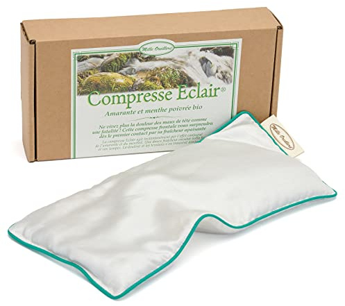MILLE OREILLERS Compresse Eclair® Amarante et menthe poivrée bio - 12 x 24 cm - Maux de tête