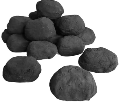 The Stove Wizard Ceramic Gas Fire Coals Black | Ceramic replacement coals, For compatible gas fires, Black finish