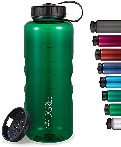 720°DGREE Trinkflasche “simplBottle“ - 500ml, 1l, 1,5l - Deine Auslaufsichere Wasserflasche - Die perfekte Sportflasche für Sport, Gym, Fitness, Fahrrad, Kinder, Schule & Büro - BPA-Frei