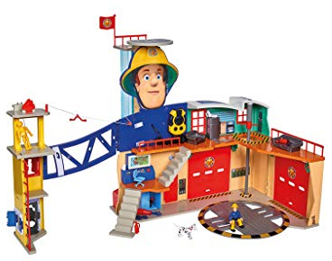 Simba - Sam der Feuerwehrmann Megastation SOS, 109251059038, 3 Jahre, mit Lautsprecher, Licht und Sound