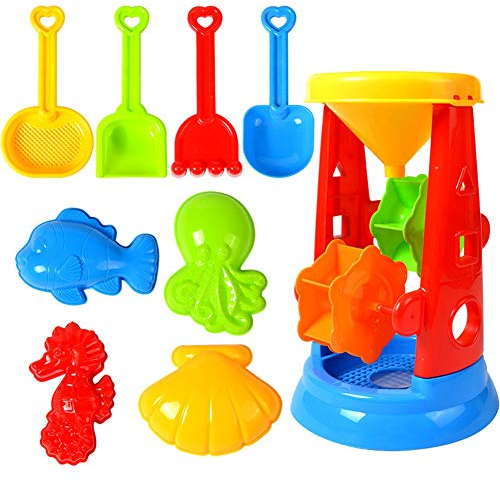 BakerMiche Strand Sand Spielzeug Set Sandkasten-Spielzeug Soft Plastic Sandspielzeug Netzbeutel für Kinder Outdoor Aktivität Wasser Spielzeug Outdoor Tool Kit Geschenk für Kinder Jungen und Mädchen