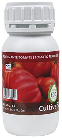 CULTIVERS Concime Biologico per pomodori 250 ml. Fertilizzante Liquido Organico e Naturale al 100%, Aumenta Il Sapore e la Crescita. Aumentare la qualità e la Raccolta della Frutta