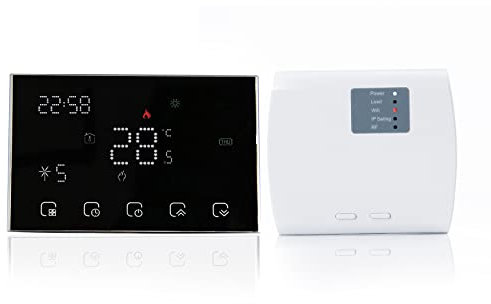 Termostato inteligente RF Wifi para caldera de gas/agua calefacción programable termostato de pared para cámara funciona con Alexa Google Home pantalla táctil controlador de temperatura inalámbrico
