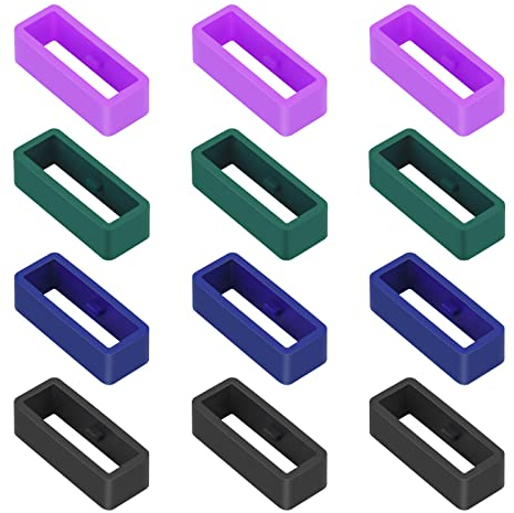 Vicloon Silikon Uhrenarmband Schlaufe, 12 Stück Armbanduhr Halter, Keeper und Ersatz Uhrenband