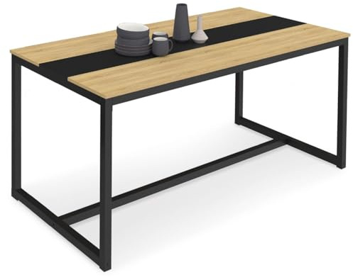 IDMarket - Table à Manger Rectangle Dover 180 cm Design Industriel